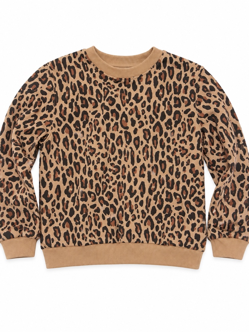H&M Leopard Print Crewneck Sweater - Tan & Black